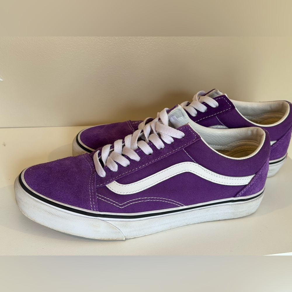 Vans Old Skool Purple Suede Canvas Sneakers Women’s | Size 10 - Picture 3 of 7